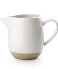 13oz Creamer With Handle Ceramic Pitcher For Coffee, Milk, Syrup And Sauce, Multipurpose Stoneware Jug For Serving Beverages, Salads Or Desserts, Microwave And Dishwasher Safe, White