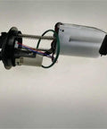 Top Shelf Heavy Duty Replacement Fuel Pump Assembly With Built In Pressure Regulator viewed from side, showing internal components and wiring.