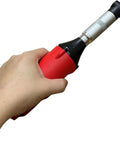 Hand holding a compact 350W Right Angle Die Grinder Offering Variable Speed Up To 15000 RPM for detailed grinding.