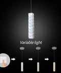 Crystal Ceiling Light With Remote 3 Color Dimmable Modern Flush Mount LED Fixture showing light variations.