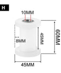 Heavy Duty Nylon Double Bearing Pulley H Groove Rail Wheel For Electric Sliding Doors, 45x60mm, built tough for smooth operation.