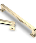 Slick Heavy Duty 10 Pack 7 Inch Brushed Brass Cabinet Handles For Kitchen Cupboards And Drawers in brushed brass finish.
