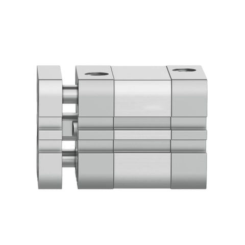 Compact ISO 6432 Air Cylinder Featuring 20 Millimeter To 80 Millimeter Bore Sizes Built Tough For Precision Automation And Light Duty Pushing Runs Slick In Tight Spaces, showing a side view of the steel shaft and anodized aluminum barrel.