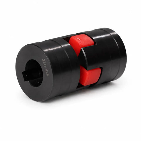 Heavy Duty Flexible Jaw Coupling Featuring 12Mm X 12Mm Bore With Rock Solid Elastomeric Spider For CNC Servo And Stepper Motors, black steel