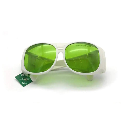 Top Notch Nd Yag Laser Safety Glasses 1064Nm Optic Eyewear With Od Four Plus Shielding For Industrial Machining And Cutting Jobs Kick Ass Gear built heavy duty poly frame with green lenses.
