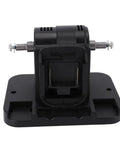 Compact Cordless Bench Grinder With 100 Watt Power For Wood Metal Jewelry Polishing, black base with motor and setup area.