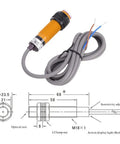 Through Beam Photoelectric Switch Sensor PNP Normally Open 6 To 36 VDC 300 mA Sensor Module with PVC Cable and PMMA Lens