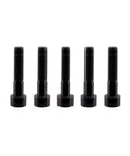 Heavy Duty Titanium Socket Head Bolts M6x1.0x30mm Black Din912 Hex Cap Screws 5 Pack, side view of bolts.