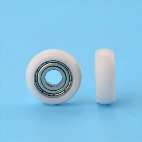 Premium 695ZZ Spherical Ball Bearing Featuring POM Nylon Plastic Coating For Heavy Duty Pulley Wheel And Track Rollers, side view.