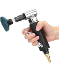 Badass 90 Degree Pneumatic Angle Grinder With Slick Ergonomic Comfort Grip And Tight 20000 RPM Air Die Tool For Serious Precision Work held in hand