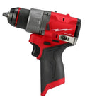 Badass Cordless Compact Drill Driver With Half Inch All Metal Chuck And Mechanical Clutch Built For Tight Spots And Heavy Duty Wrenching Projects For Your Bare Tool Kickin Up Job Site Grind side view showing red and black color scheme and compact design.