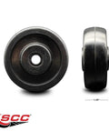 High Performance Heavy Duty Caster Replacement Wheel Featuring Smooth Rolling Soft Rubber Tread And Tough 3 8 Inch Hub, 3.5 inches diameter.