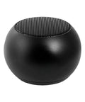 Bluetooth mini speaker with built-in mic, compact black design, enhances audio for Rock Solid Thunderbolt 4 Dock With 100w Charging And 4k Screen Support Featuring Hdmi Usb C And Displayport.