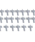 Twenty Piece Soft Close Damper Buffers For Cabinets And Drawers Hella Sturdy Abs Build Ultra Smooth Quiet Operation No Slamming Setup Gray displayed in a set of twenty gray ABS mounts for cabinets and drawers.