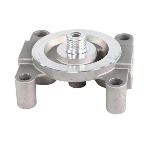 Diesel Engine Remote Mount Coolant Filter Head Part 204163 for KTA19 KTA38 KTA50, silver metal replacement part.