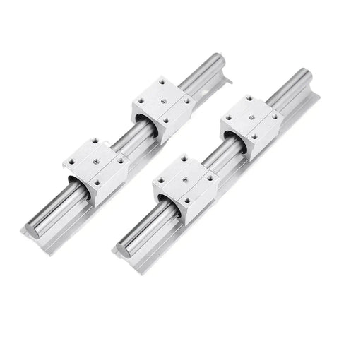 Dead Smooth Heavy Duty Steel Linear Guide Rail Kit Featuring Rock Solid SBR40 Shafts And Precision SBR40uu Sliders, top view.