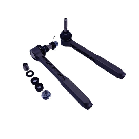 Heavy Duty Adjustable Bump Steer Outer Tie Rod Kit For Porsche 996 997 CNC Billet Aluminum detailed view with components.
