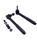 Adjustable Outer Tie Rod Ends Kit Beefed Up Forged Steel And Heim Joint Bearings For Porsche 996 997 Bump Steer Correction, showing threaded ends, bushings.