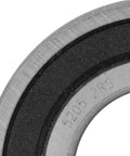 Close-up of the Two Pack Angular Contact Ball Bearings 25mm ID 52mm OD 20.6mm Wide Sealed 2RS, focusing on the 5205 marking and seal.