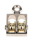 52mm Metal Sheave Zinc Alloy Fixed Pulley Crown Block and Tackle Lifting Wheel Mini Single/Double Pulley for DIY(52mm Double Pulley)