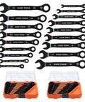 Klein Tools 18-Piece SAE and Metric Ratcheting Wrench Set