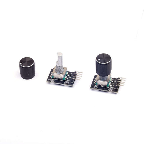 KY-040 Rotary Encoder Module Pack Of 5 With Knob Cap For Arduino 5V Pulse Encoder 15x16.5 Mm Size DIY Dial Controller