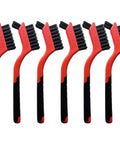 6-Pack Nylon Cleaning Brushes - Non-Scratch Nylon Bristles for Delicate Surfaces & Daily Cleaning with ergonomic grip and dual heads.