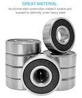 Stack of 100 PCS 608-2RS Ball Bearing - Double Rubber Sealed Shielded Miniature Deep Groove Bearings for small machinery and hobby drones.