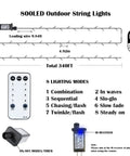 Massive 800LED Multicolor Christmas String Lights 330ft Plus 10ft Lead 8 Modes Timer Waterproof diagram