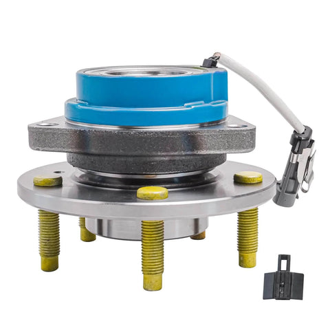 Front Wheel Hub and Bearing Assembly Replacement for 2000-2013 Chevrolet Impala, includes ABS sensor wire and 5-lug design