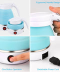 On The Go Portable Electric Kettle 600ml Foldable Tea Coffee Kettle With Collapsible Cup Set Fast 5 Minute Boil BPA Free