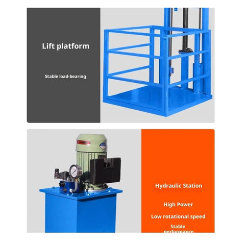 Heavy Duty Hydraulic Lift Table For Warehouse Cargo Handling With Smooth Quiet Movement And Zero Hassle Setup Designed For Industrial Shops And Home Garages Built Like A Tank lift platform and hydraulic station components close-up view.