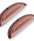 Hella Sturdy Drop Dead Gorgeous Antique Copper Cabinet Cup Pulls Solid Zinc Alloy Handle Kit With Screws For Kitchen Drawer Cupboard Wardrobe Furniture Refresh, showing antique copper finish.