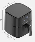 Compact Four Quart Air Fryer With Digital Touchscreen And Four Smart Presets Produces Straight Up Crispy Results In Minutes.