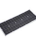 50W Flexible Monocrystalline Solar Panel With Dual USB Outputs For Camping Hiking Travel And Emergency Power Supply IP65 Outdoor Charger