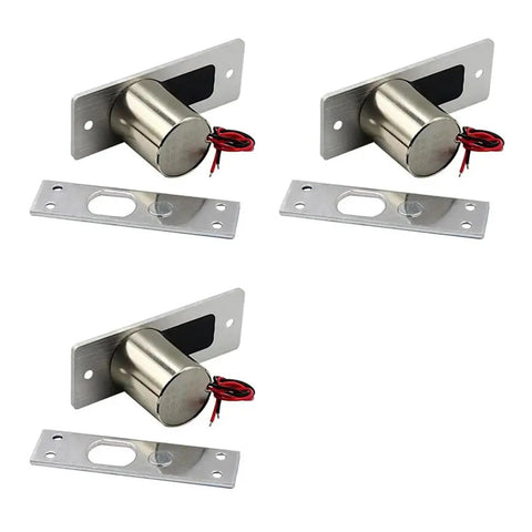 Rugged Waterproof Electronic Drop Bolt Door Lock With DC Twelve Volt Power And Automatic Induction Auto Deadbolt close-up view.