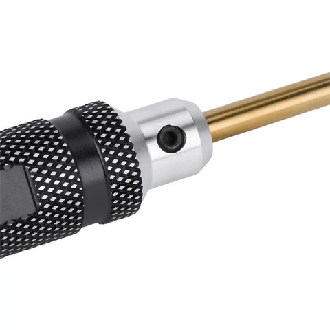 Precision 2.0Mm Phillips Screwdriver And 3.0Mm Nut Driver Set For 1 30 Scale RC Crawlers showing aluminum handle and steel bit close-up.