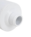 Close-up of Top Shelf Inline Garden Hose Carbon Water Filter connector, designed for hydroponic and aeroponic systems.