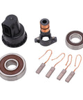 Pro Grade Alternator Rebuild Kit With Beefed Up Slip Ring Four Heavy Duty Carbon Brushes And Rock Solid Bearings parts layout.