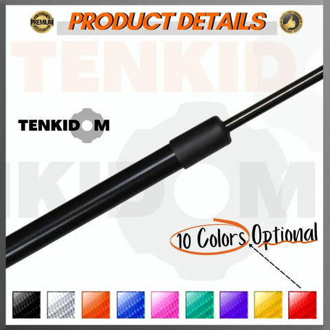Heavy Duty Pickup Tailgate Assist Shock Lift Supports Rear Gas Dampers Springs Bolt Right On Kit For Toyota Tacoma N400 2024 And Up No Sweat Install Smooth Ride in black with 10 color options displayed.