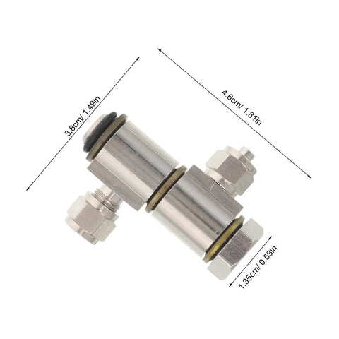 2 Pack Tire Changer Connector Set Heavy Duty Pressure Resistant Air Valve Fittings For Tire Changer Machines Quick Install Replacement Parts For Automotive Shop, Garage, And DIY Auto Repairs. Metal connector set, 3.8cm by 4.6cm