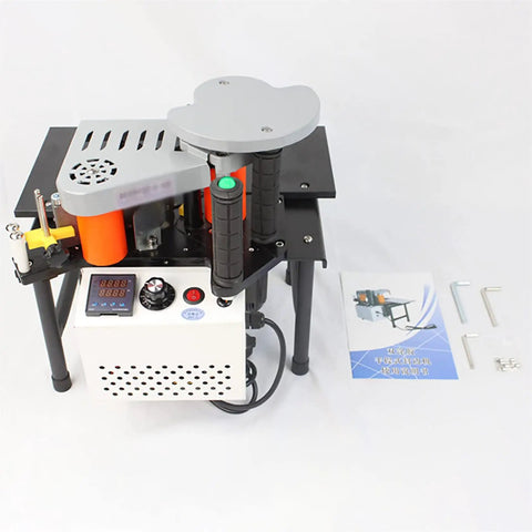 Portable Wood Edge Banding Machine With Intelligent Temperature Control 120 To 180C For Curve And Straight Edges Quick Setup