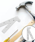 4Pcs Stainless Steel Hidden Door Pivot Hinges for Cabinets and Doors with hammer and screwdriver