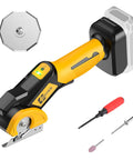 Cordless Electric Scissors Plug In Ready For DeWalt 20v Max Battery With 440rpm Motor And Low Voltage Auto Shutoff Hassle Free Design with batteries and accessories.