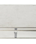 Nickel Plated Spring Loaded Duckbill Toggle Latches Set For Cabinets, Toolboxes, And Equipment Boxes, shown closed