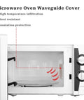 Microwave showing installation of Five Pack Microwave Waveguide Covers Mica Sheet Slice 117x65 Mm Universal Heat Insulation Cover