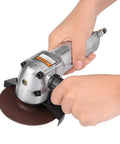 4 Inch Pneumatic Air Angle Grinder 11000 Rpm High Speed Polisher Heavy Duty Metalwork Tool in use for precision deburring.