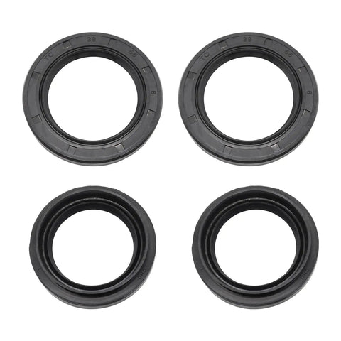 Heavy Duty Drop In Front Wheel Bearing And Seal Kit For Honda Atv Foreman Rincon Rubicon rubber dust seals set in two sizes.