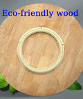 Smooth Rotating Wood Lazy Susan Turntable Serving Tray For Gatherings And Dinners, eco-friendly wood underside view.