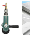 Heavy Duty Pneumatic Angle Grinder With Variable Speed And Tank Build For Stainless Steel Polishing And Granite Shaping No Fuss Hookup One Quarter Inch Air Inlet Daily Driver Shop Workhorse Tool, side view display.